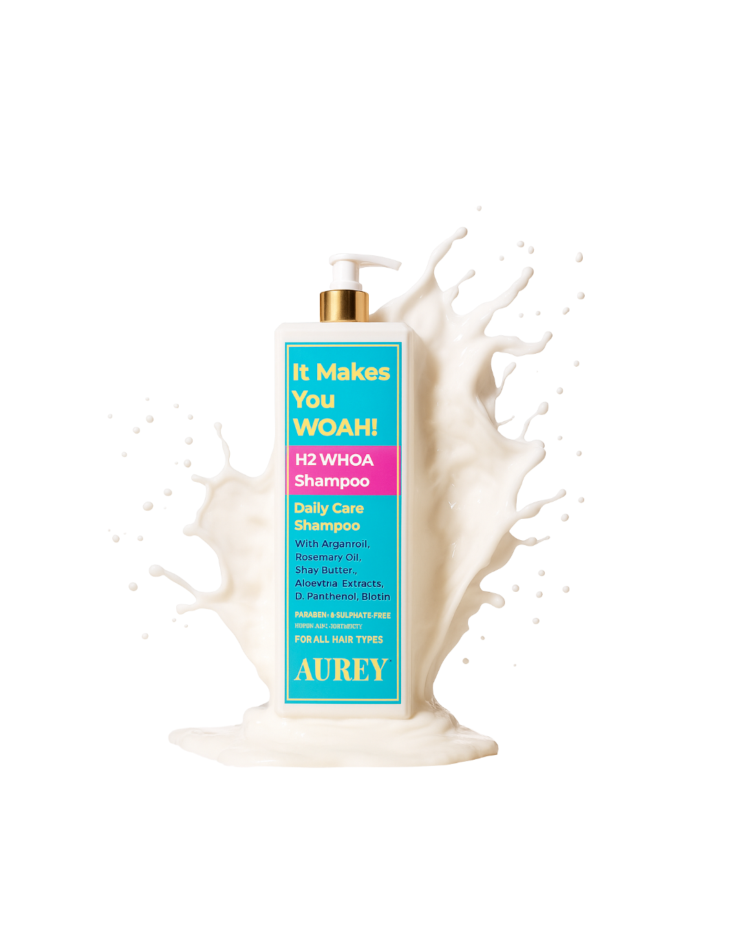 Aurey H2 WHOA Shampoo for Dry & Treated Hair | Hydrating & Frizz-Control Formula | 1000ml