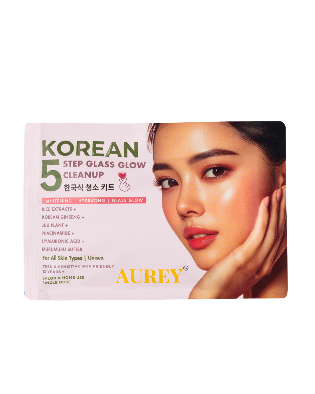 Aurey Korean 5 Step Glass Glow Cleanup Kit Whitening Hydrating Glass Glow